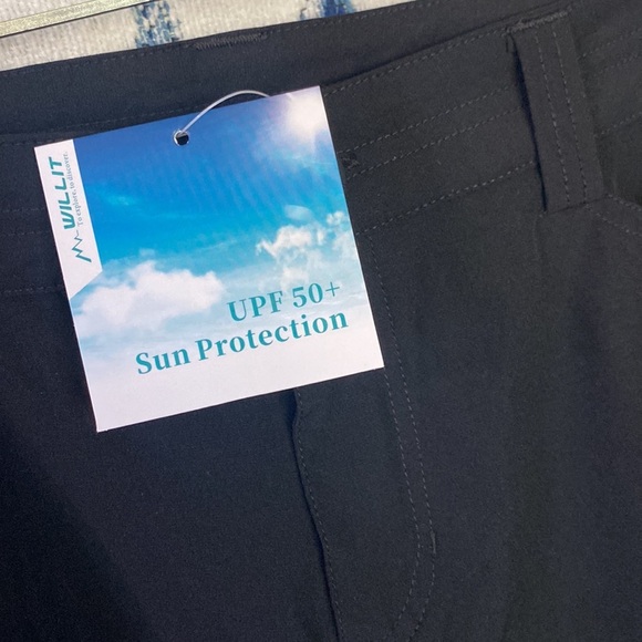 Willit black size 8 UPF performance pants with pockets - Picture 5 of 15
